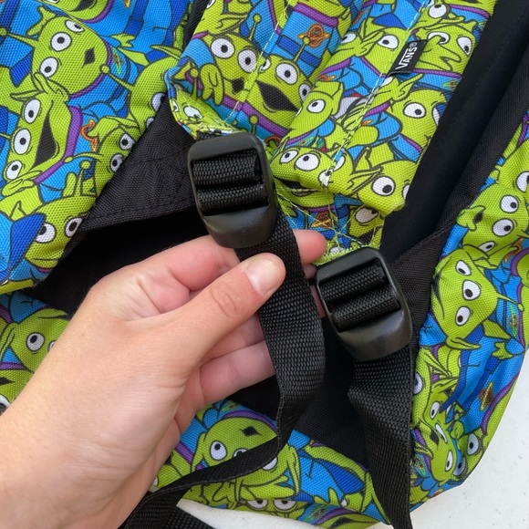 Rare Disney Vans Pixar Toy Story Aliens Backpack Rucksack Hidden Buzz Lightyear - Picture 3 of 16